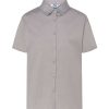 Camisa Lady Ss Oxford de Jhk — Talla: XXL, Color: Silver