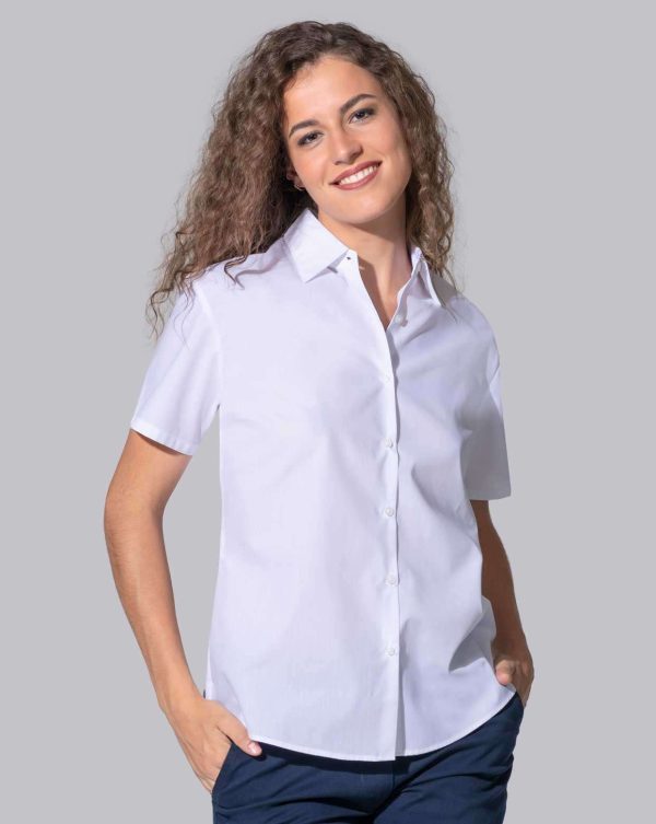 Camisa Lady Ss Popelin de Jhk