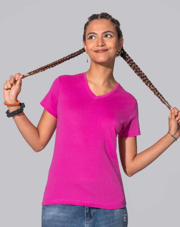 Camiseta Lady Regular Comfort V-Neck de Jhk