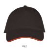 Gorra Long Beach de Sol'S — Talla: TUN, Color: Gris oscuro / Naranja