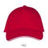 Gorra Long Beach de Sol'S — Talla: TUN, Color: ROJO/BLANCO
