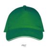 Gorra Long Beach de Sol'S — Talla: TUN, Color: Verde pradera / Blanco