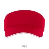 Visera Ace de Sol'S — Talla: TUN, Color: ROJO/BLANCO