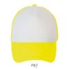 Gorra Bubble de Sol'S — Talla: TUN, Color: Blanco / Amarillo Neón
