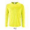 Camiseta Sporty Lsl Men de Sol'S — Talla: XXL, Color: Amarillo Neón