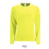 Camiseta Sporty Lsl Women de Sol'S — Talla: XXL, Color: Amarillo Neón