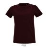 Camiseta Ajustada De Mujer Con Cuello Redondo Imperial Fit Women — Talla: XXL, Color: BORGOÑA