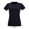 Camiseta Ajustada De Mujer Con Cuello Redondo Imperial Fit Women — Talla: XXL, Color: French marino