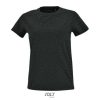 Camiseta Ajustada De Mujer Con Cuello Redondo Imperial Fit Women — Talla: XXL, Color: Antracita mezcla