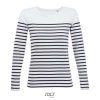 Camiseta Matelot Lsl Women de Sol'S — Talla: XXL, Color: Blanco / Azul marino