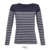 Camiseta Matelot Lsl Women de Sol'S — Talla: XXL, Color: French marino / Blanco