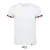 Camiseta De Manga Corta De Hombre Rainbow Men — Talla: XXL, Color: Blanco / Azul royal