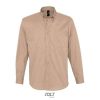 Camisa Algodón Twill Hombre Manga Larga Bel-Air — Talla: XXL, Color: BEIGE