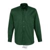 Camisa Algodón Twill Hombre Manga Larga Bel-Air — Talla: XXL, Color: VERDE BOTELLA