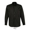 Camisa Algodón Twill Hombre Manga Larga Bel-Air — Talla: XXL, Color: NEGRO