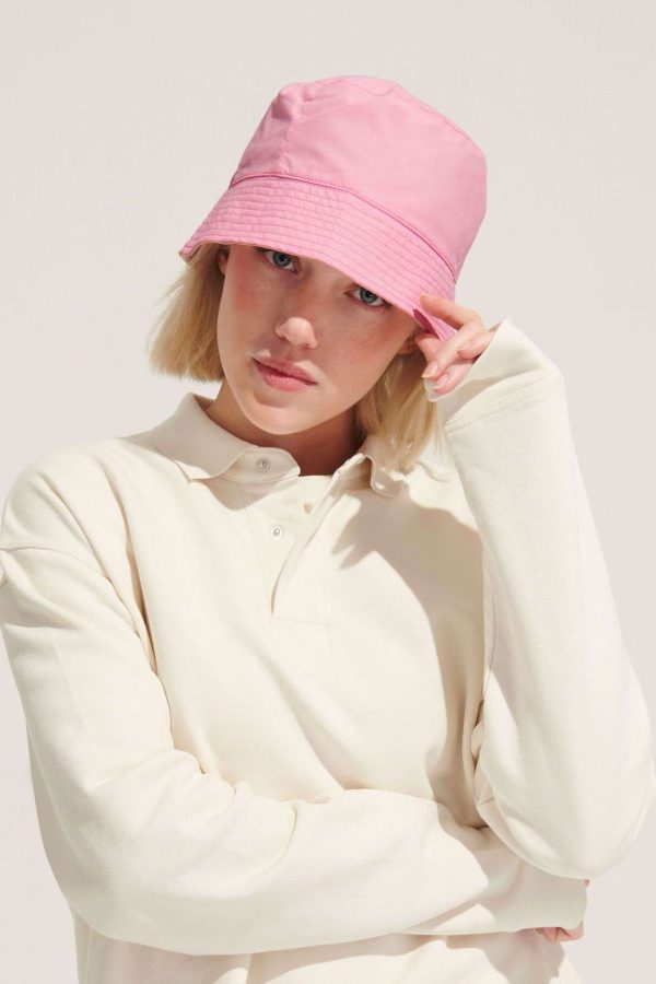 Sombrero Bucket Nylon de Sol'S — Talla: S/M, Color: Candy Pink/OffW