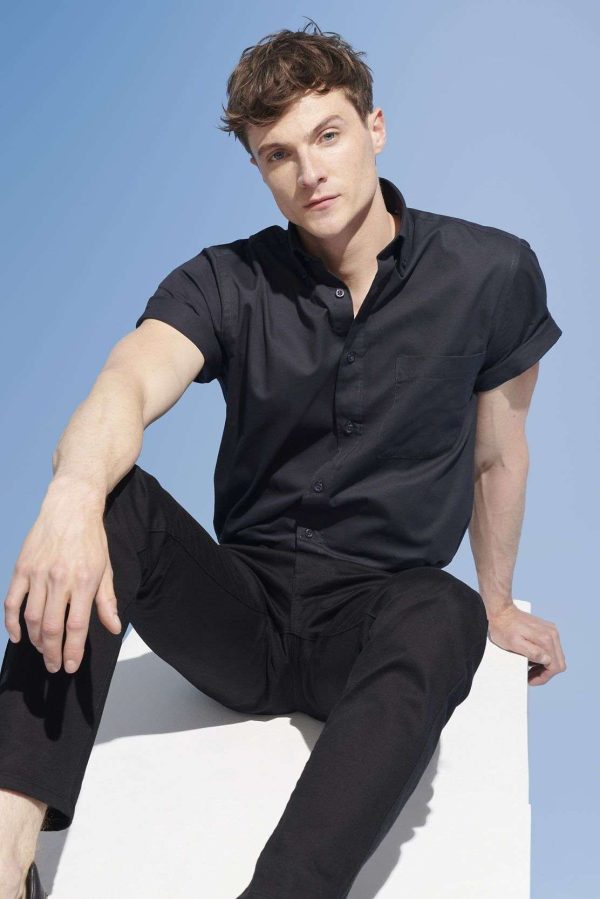 Camisa Hombre Algodón Twill Manga Corta Brooklyn