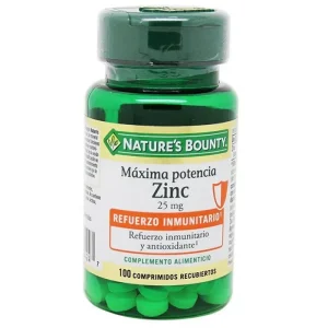 Nature's Bounty Zinc Máxima Potencia 25mg 100 Comprimidos