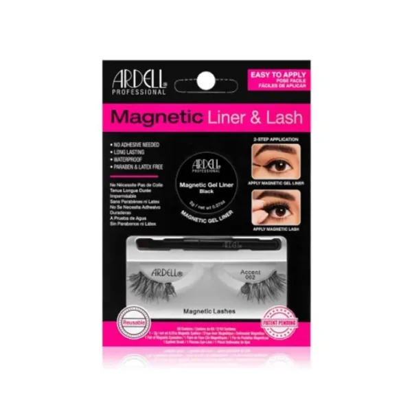 Ardell Magnetic Liner and Lash Pestañas Postizas Accent 002