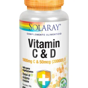 Solaray Vitamina C y D 60 VCaps