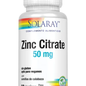 Solaray Zinc Citrato 50 Mg 60 VCaps