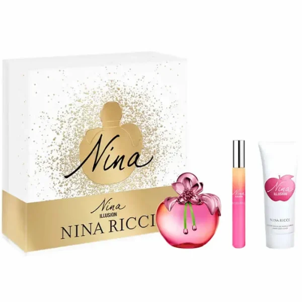 Nina Ricci Nina Illusion Eau De Parfum Spray 80ml Set 3 Piezas