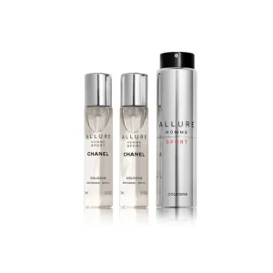 Chanel Allure Homme Sport Travel Spray Recargable Set 3 Piezas
