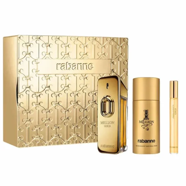 Rabanne Million Gold Eau de Parfum Intense Spray 100ml Set 3 Piezas