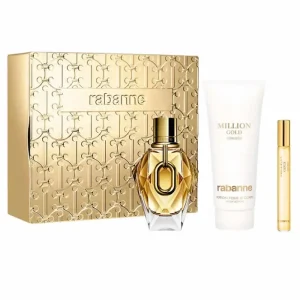 Rabanne Million Gold For Her Eau De Parfum Spray 90ml Set 3 Piezas