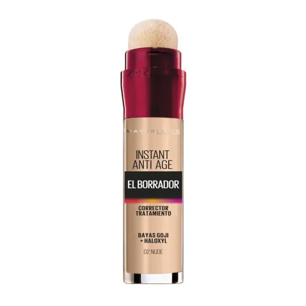 Maybelline Borrador Corrector De Ojeras. Bolsas e Imperfecciones Tono 02 Nude Pieles Medias- 6ml