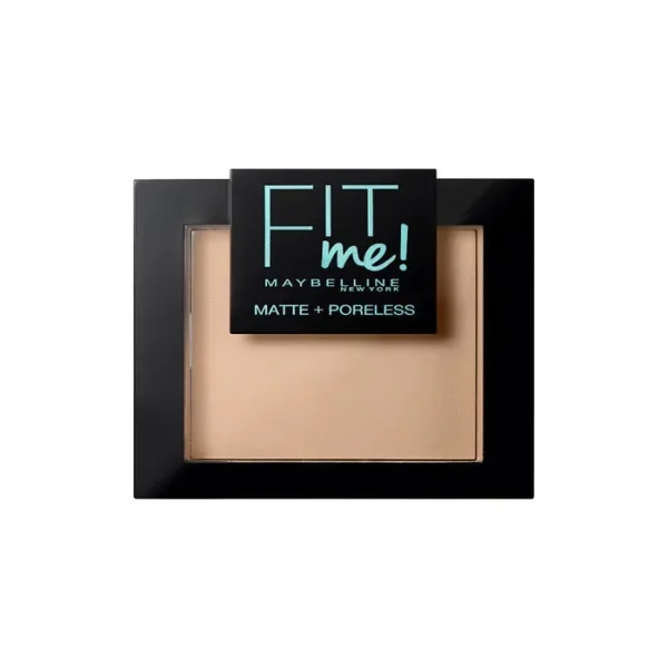 Maybelline Polvos Matificantes Fit Me Mate y Afinaporos Tono 130 Buff Beige Pieles Medias Claras - 9g