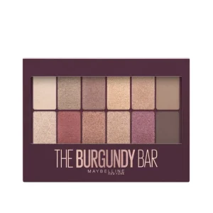 Maybelline The Burgundy Bar Paleta De Sombras De Ojos 12 Sombras Colores Nude y Granates- 9.6g