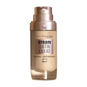 Maybelline Dream Satin Liquid Tono 40 Fawn Base De Maquillaje Hidratante Con Ácido Hialurónico y Cólageno. Para Pieles Oscuras - 30ml