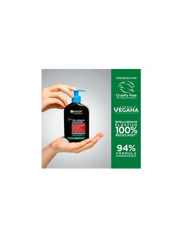 Garnier Pure Active Gel Limpiador Con Carbón 250ml