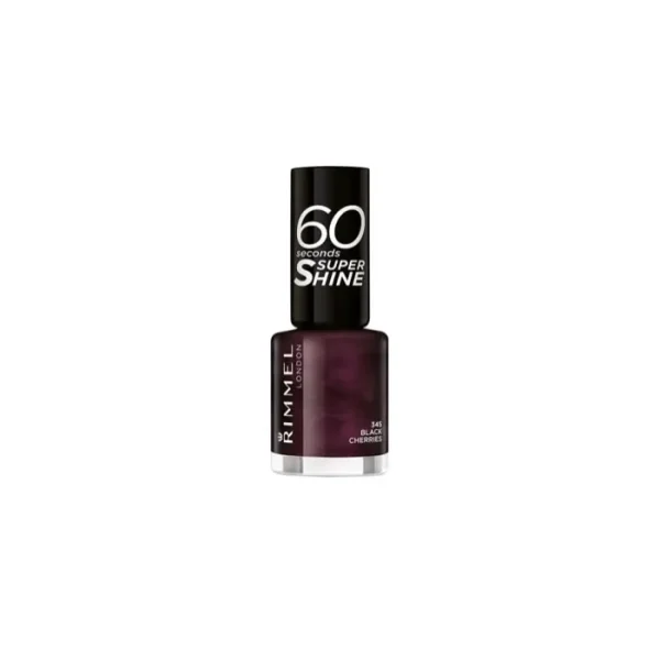 Rimmel Esmalte De Uñas 60 Seconds Super Shine 345 Black Cherries