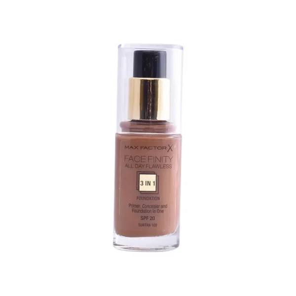 Max Factor Facefinity 3 In 1 Pre-Base. Corrector Y Base Spf20 100 Suntan 30ml