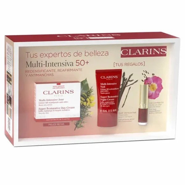 Clarins Multi-Intensive Crema Alta Exigencia De Día Pieles Muy Secas 50ml Set 3 Piezas