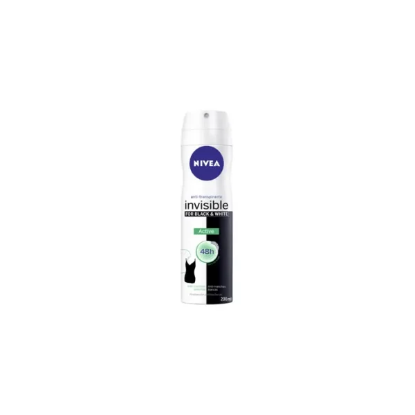Nivea Black and White Invisible Active Spray 200 ml