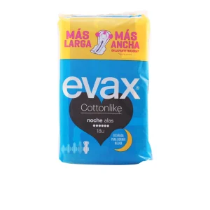 Evax Cottonlike Noche Compresas Con Alas 18u
