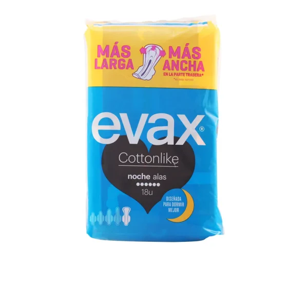 Evax Cottonlike Noche Compresas Con Alas 18u