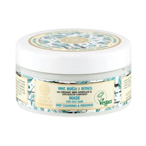 Natura Siberica Menta Abedul Retinol Mascarilla Capsilar Cabello Graso 400ml