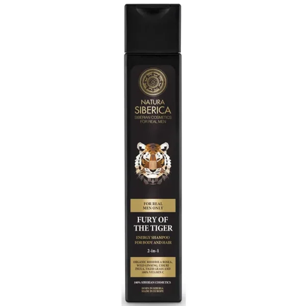 Natura Siberica La Furia Del Tigre Champu Energizante Cuerpo y Cabello 2 En 1 250ml