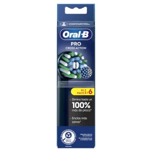 Oral-B Recambio Pro Cross Action Negro 6 Unidades