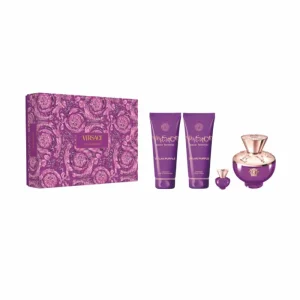 Versace Dylan Purple Eau De Perfume Spray 100ml Set 4 Piezas