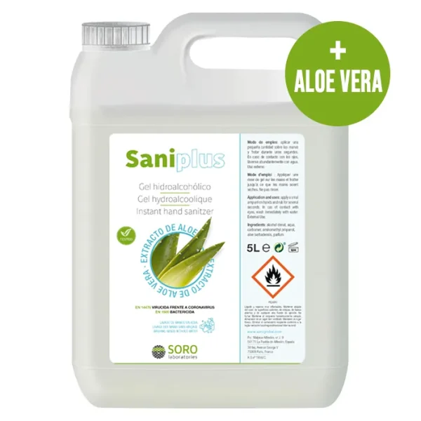 Gel Hidroalcohólico Higienizante Manos Con Aloe Vera 5 Litros
