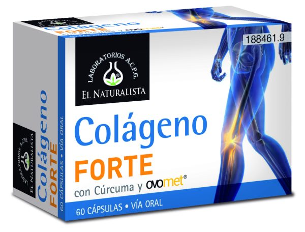El Natural Colageno Forte Con Curcuma y Ovomet 60 Caps