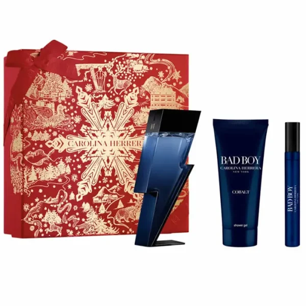 Carolina Herrera Bad Boy Cobalt Eau De Perfume Spray 100ml Set 3 Piezas
