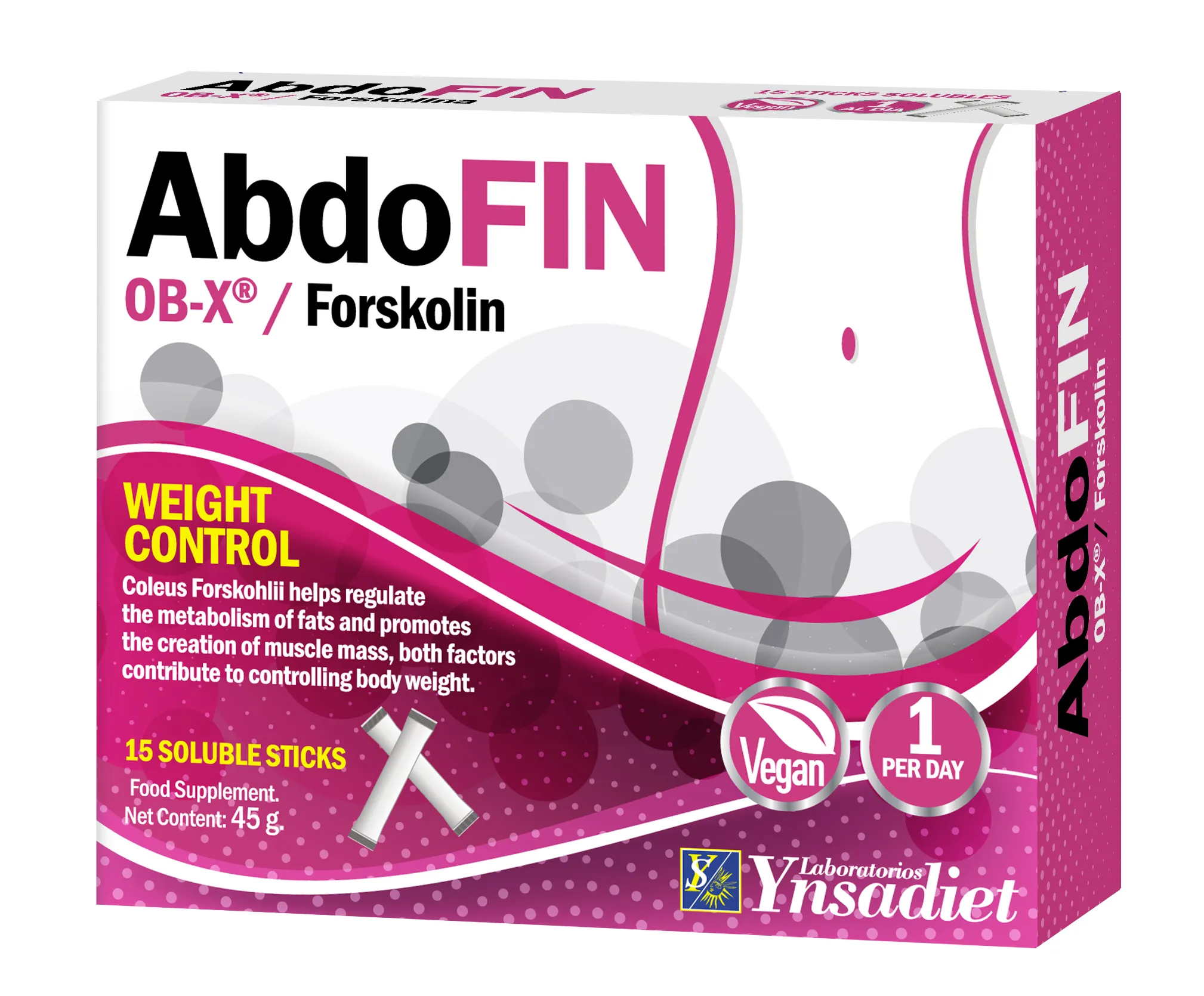 Ynsadiet Abdofin Ob-X Forskolina 15 Stick