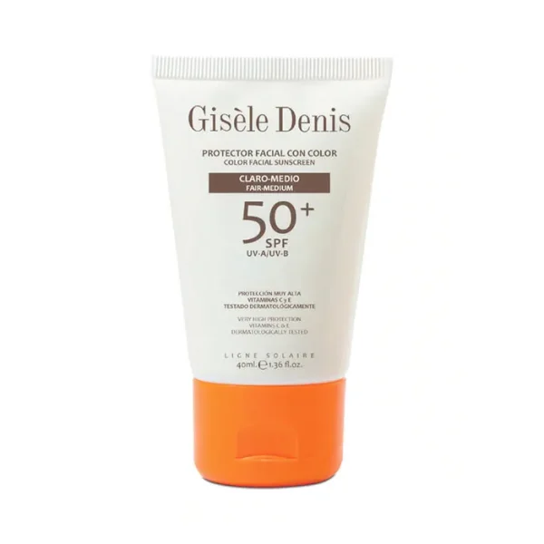 Gisèle Denis Protector Facial Con Color Spf50+ Claro/Medio 40ml