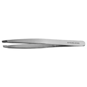 Eurostil Pinza Depilar Inoxidable Punta Oblicua 9.5 Cm